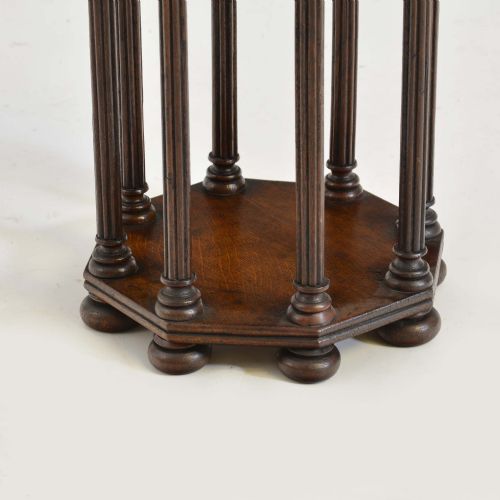 A MATCHED PAIR OF REGENCY OCTAGONAL OAK WHATNOT OR ETAGERE - ADDITIONAL PHOTO 9