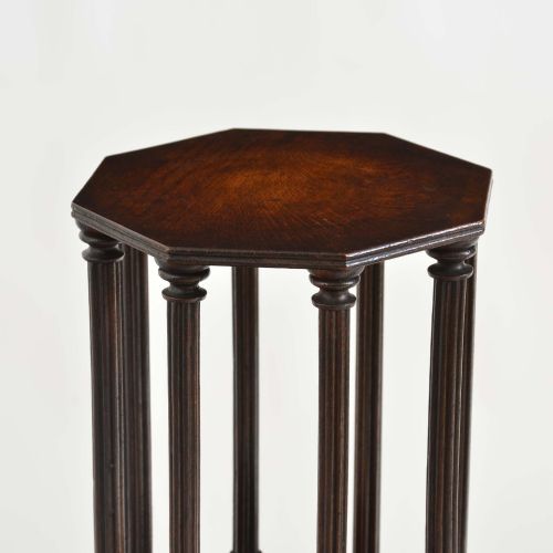 A MATCHED PAIR OF REGENCY OCTAGONAL OAK WHATNOT OR ETAGERE - ADDITIONAL PHOTO 11