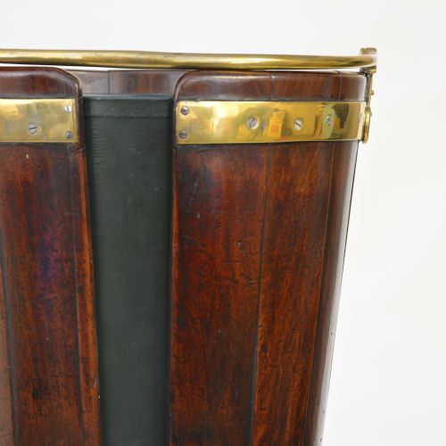 GEORGIAN MAHOGANY PLATE BUCKET OR PAIL - ADDITIONAL PHOTO 2