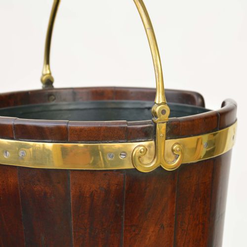 GEORGIAN MAHOGANY PLATE BUCKET OR PAIL - ADDITIONAL PHOTO 3