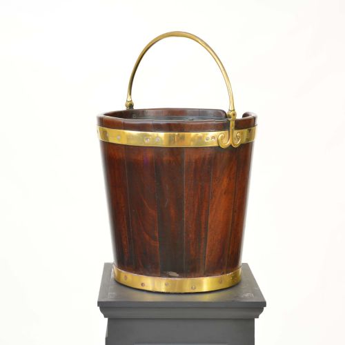GEORGIAN MAHOGANY PLATE BUCKET OR PAIL - ADDITIONAL PHOTO 4