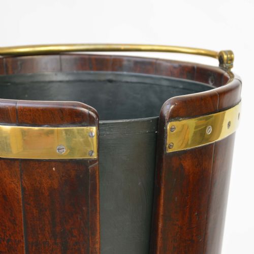 GEORGIAN MAHOGANY PLATE BUCKET OR PAIL - ADDITIONAL PHOTO 5
