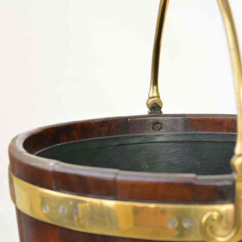 GEORGIAN MAHOGANY PLATE BUCKET OR PAIL - ADDITIONAL PHOTO 6
