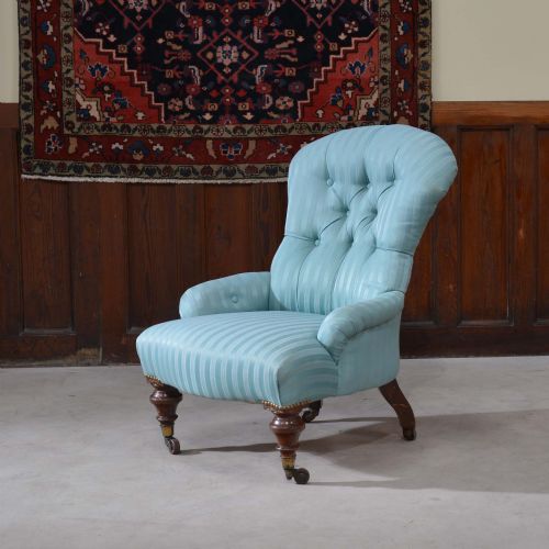 LATE 19TH CENTURY BUTTON BACK ARMCHAIR - ADDITIONAL PHOTO 1