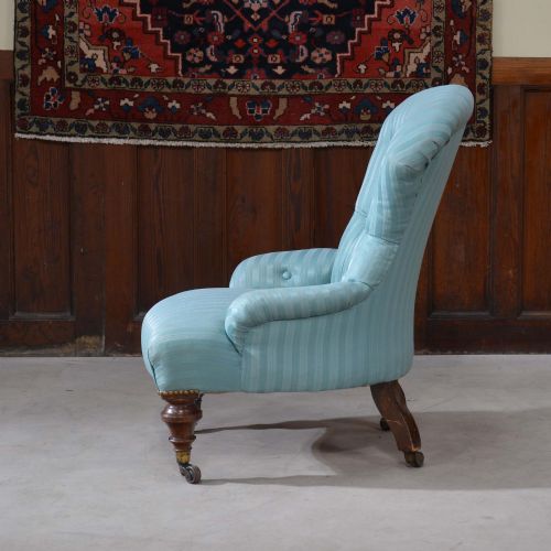 LATE 19TH CENTURY BUTTON BACK ARMCHAIR - ADDITIONAL PHOTO 2