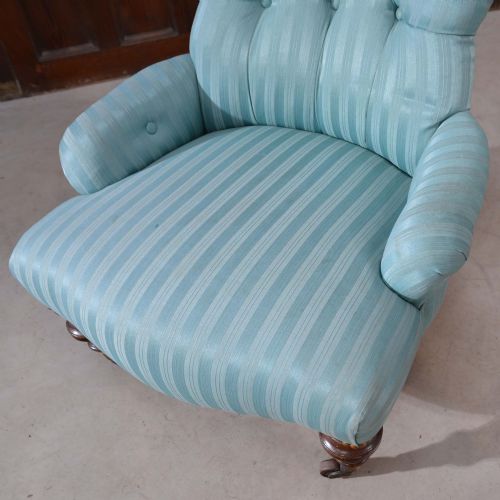 LATE 19TH CENTURY BUTTON BACK ARMCHAIR - ADDITIONAL PHOTO 5