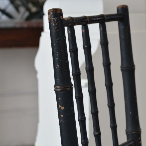 REGENCY EBONISED FAUX BAMBOO CHAIR - ADDITIONAL PHOTO 2