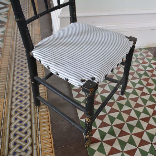 REGENCY EBONISED FAUX BAMBOO CHAIR - ADDITIONAL PHOTO 3