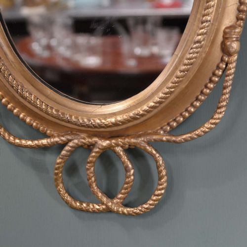 REGENCY GILT OVAL MIRROR - ADDITIONAL PHOTO 1