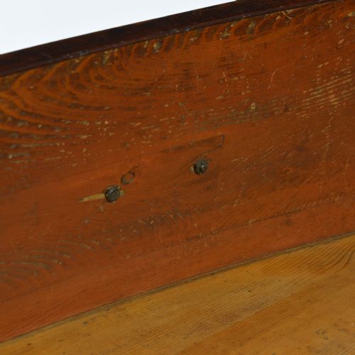 GEORGIAN MAHOGANY BOWFRONT COMMODE CHEST WITH WRITING SLIDE - ADDITIONAL PHOTO 12