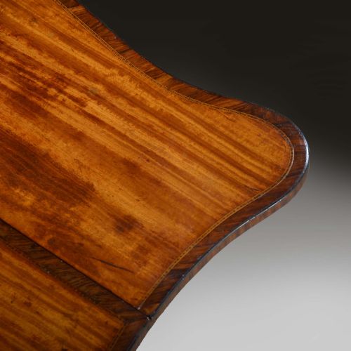 HEPPLEWHITE SATINWOOD SERPENTINE PEMBROKE TABLE - ADDITIONAL PHOTO 4