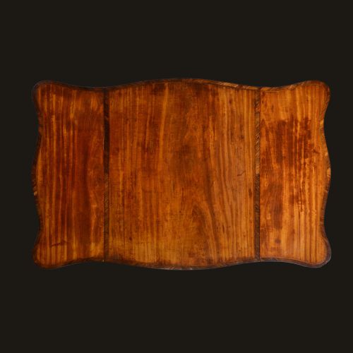 HEPPLEWHITE SATINWOOD SERPENTINE PEMBROKE TABLE - ADDITIONAL PHOTO 7