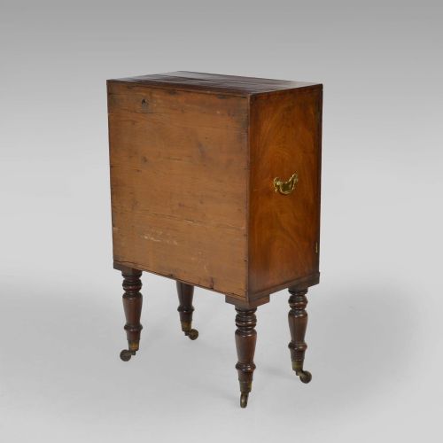 SMALL SHERATON MAHOGANY COLLECTOR'S CABINET ON STAND - ADDITIONAL PHOTO 7