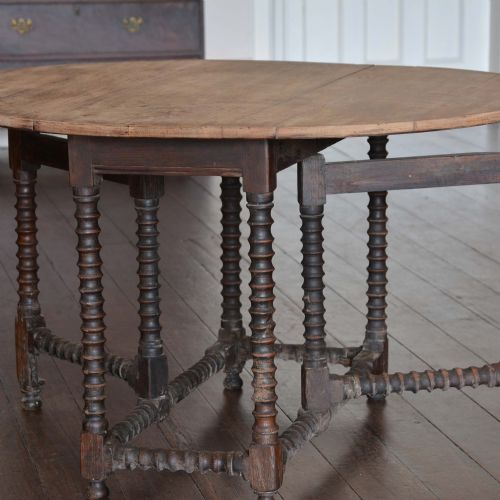 OAK BOBBIN GATE LEG TABLE - ADDITIONAL PHOTO 1