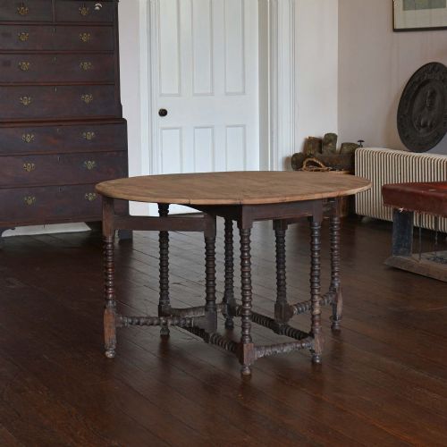 OAK BOBBIN GATE LEG TABLE - ADDITIONAL PHOTO 4