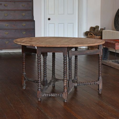 OAK BOBBIN GATE LEG TABLE - ADDITIONAL PHOTO 5