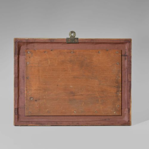 CONTINENTAL BRONZE PLAQUE OF A MUSE WITH TWO PUTTI - ADDITIONAL PHOTO 3
