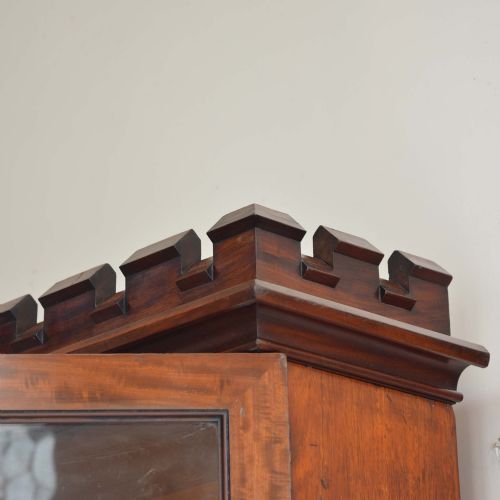 GLAZED BOOKCASE WITH CRENELATED CORNICE BY JAMES WINTER SONS - ADDITIONAL PHOTO 4