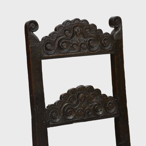 17TH CENTURY SOUTH YORKSHIRE OAK BACKSTOOL - ADDITIONAL PHOTO 1