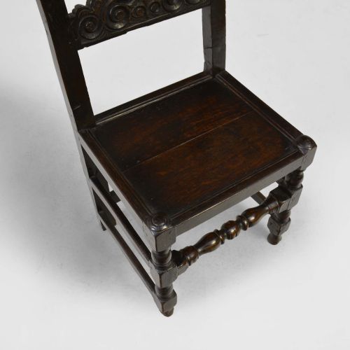17TH CENTURY SOUTH YORKSHIRE OAK BACKSTOOL - ADDITIONAL PHOTO 3