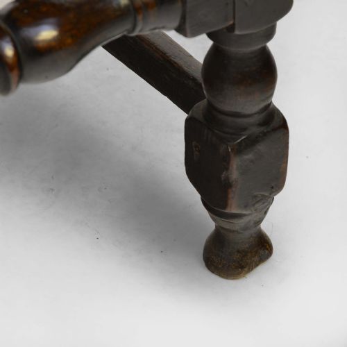 17TH CENTURY SOUTH YORKSHIRE OAK BACKSTOOL - ADDITIONAL PHOTO 9