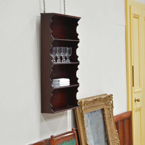GEORGIAN MAHOGANY HANGING SHELVES - ADDITIONAL PHOTO 4