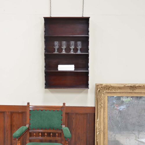 GEORGIAN MAHOGANY HANGING SHELVES - ADDITIONAL PHOTO 7