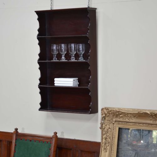 GEORGIAN MAHOGANY HANGING SHELVES - ADDITIONAL PHOTO 8