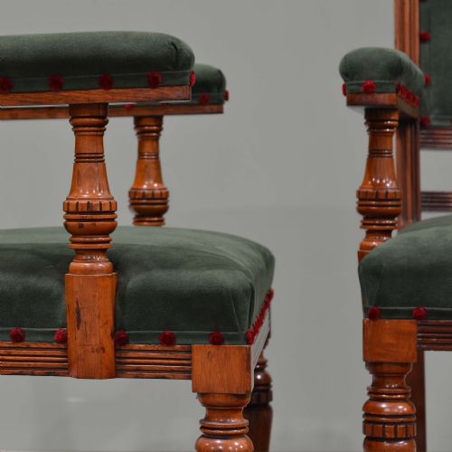 SCOTTISH 19TH CENTURY WALNUT ARMCHAIRS BY J T SCOTT EDINBURGH - ADDITIONAL PHOTO 3