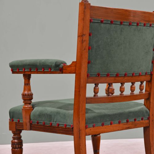 SCOTTISH 19TH CENTURY WALNUT ARMCHAIRS BY J T SCOTT EDINBURGH - ADDITIONAL PHOTO 5