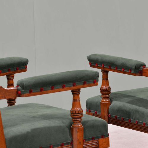 SCOTTISH 19TH CENTURY WALNUT ARMCHAIRS BY J T SCOTT EDINBURGH - ADDITIONAL PHOTO 7