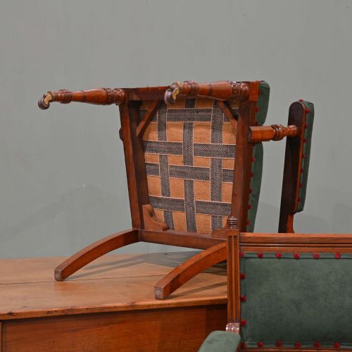SCOTTISH 19TH CENTURY WALNUT ARMCHAIRS BY J T SCOTT EDINBURGH - ADDITIONAL PHOTO 8