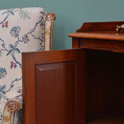 19TH CENTURY MAHOGANY BEDSIDE CABINET BY HOLLAND SONS - ADDITIONAL PHOTO 4