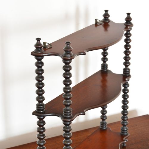 19TH CENTURY MAHOGANY BOBBIN SHELVES - ADDITIONAL PHOTO 1