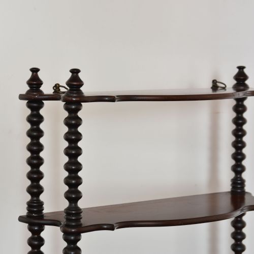 19TH CENTURY MAHOGANY BOBBIN SHELVES - ADDITIONAL PHOTO 2