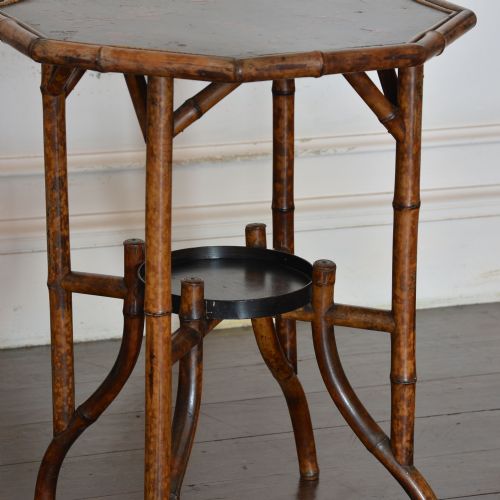 19TH CENTURY ENGLISH BAMBOO LACQUERED TABLE - ADDITIONAL PHOTO 2