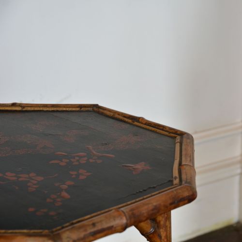 19TH CENTURY ENGLISH BAMBOO LACQUERED TABLE - ADDITIONAL PHOTO 4