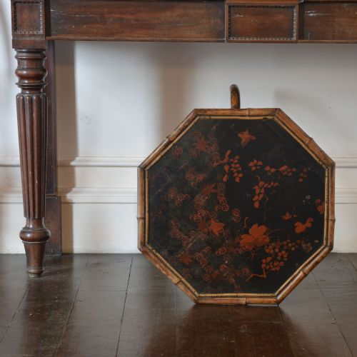 19TH CENTURY ENGLISH BAMBOO LACQUERED TABLE - ADDITIONAL PHOTO 6