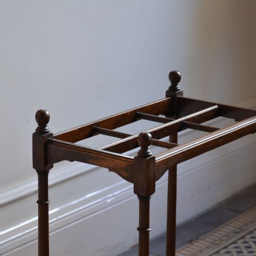 EDWARDIAN WALNUT UMBRELLA STAND - ADDITIONAL PHOTO 2
