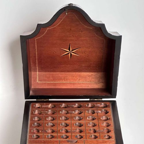 SHERATON MAHOGANY KNIFE BOX - ADDITIONAL PHOTO 3