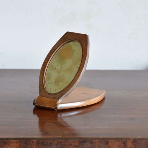 Portable Walnut Campaign Kit Shaving Mirror