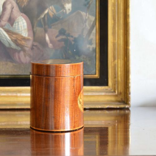 SHERATON OVAL HAREWOOD TEA CADDY - ADDITIONAL PHOTO 2