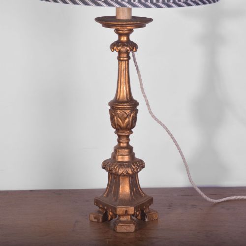 19TH CENTURY CONTINENTAL CARVED GILTWOOD LAMP - ADDITIONAL PHOTO 1