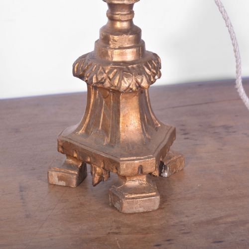 19TH CENTURY CONTINENTAL CARVED GILTWOOD LAMP - ADDITIONAL PHOTO 2