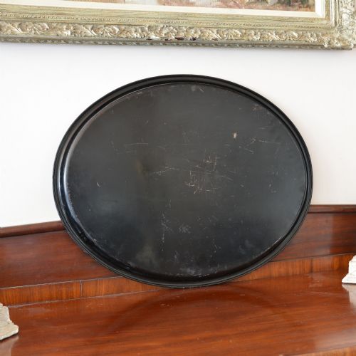 A 19TH CENTURY REGENCY OVAL TOLEWARE TRAY - ADDITIONAL PHOTO 9