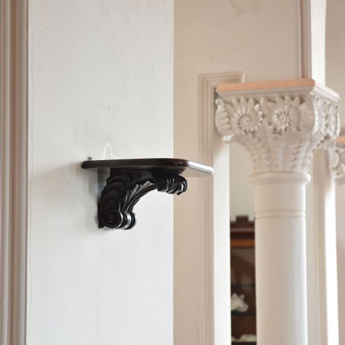 CARVED RED WALNUT CORBEL WALL BRACKET - ADDITIONAL PHOTO 10