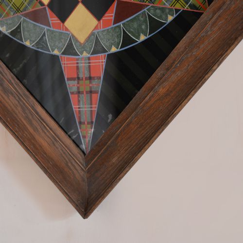 SCOTTISH REVERSE GLASS PAINTED GAMES BOARD - ADDITIONAL PHOTO 3