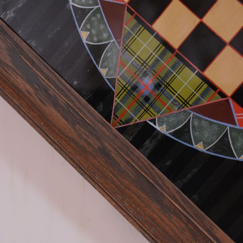SCOTTISH REVERSE GLASS PAINTED GAMES BOARD - ADDITIONAL PHOTO 4