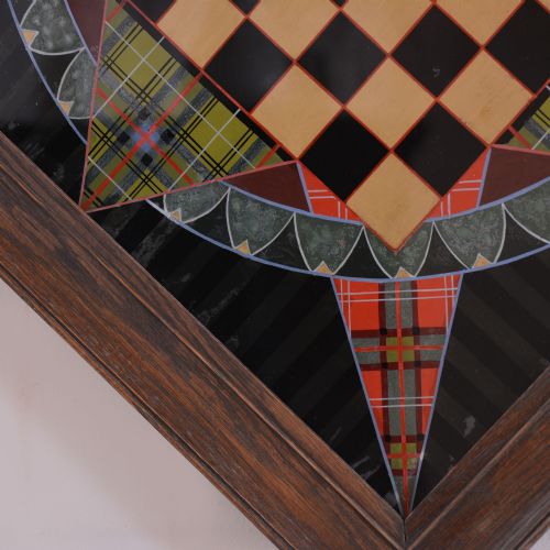 SCOTTISH REVERSE GLASS PAINTED GAMES BOARD - ADDITIONAL PHOTO 5
