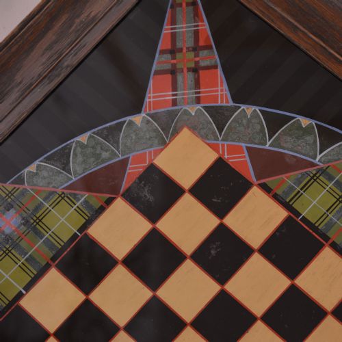 SCOTTISH REVERSE GLASS PAINTED GAMES BOARD - ADDITIONAL PHOTO 6